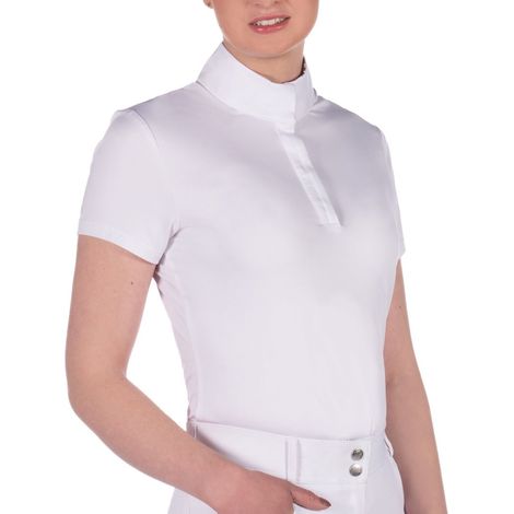 XL, bianco: Maglia da concorso a manica corta traspirante con inserti in mesh modello Hunter (1/5)