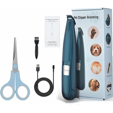 Tondeuse pour Chien Professionnelle, Tondeuse à Poils De Chien avec LED, Tondeuses électriques pour Chiens pour Poils d'animaux Autour du Visage, Yeux, Oreilles, Croupe, Pattes