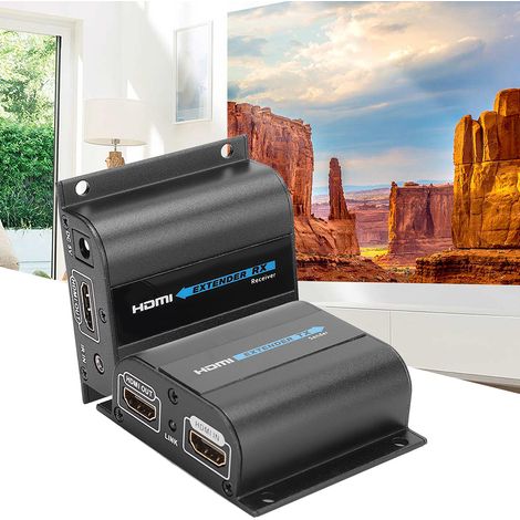 Extenseur HDMI vers RJ45 60M LKV372Pro avec Alimentation 100-240V et Prise Européenne (1/5)