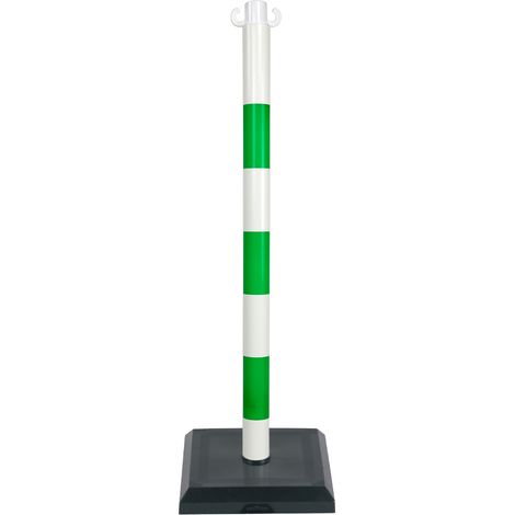 Poteau PVC Vert/Blanc sur socle lesté 3kg - 2002752 (1/2)