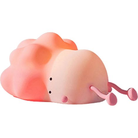 Veilleuse d'ambiance en silicone, 2 couleurs au choix : vert et rose, pour chambre d'enfant (1/5)