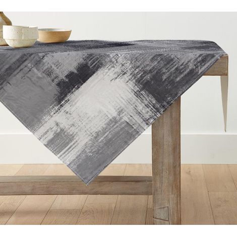 Modern Aesthetic Grey Board Table Cloth 85 x 85 cm Seasonal Kitchen Table Decoration Table Linen Home Decoration for Parties (1/5)