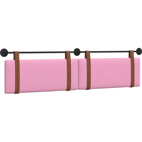 Maison Exclusive - Hängendes Kopfteil Rosa Antikes PU