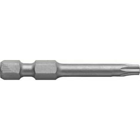 Embout Torx T15 E6.3 Extra-Dur 49mm - Pour Vis Torx Étoile 6 Branches - Acier Trempé Haute Résistance - Compatible Tournevis/Perceuse (1/4)