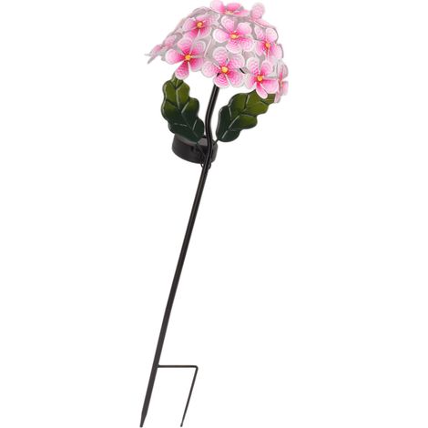 Solar-Gartenleuchten, LED-Außenleuchten, Solar-Hortensien-Dekorationsleuchten, Rosa (1/5)