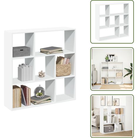 Raumteiler-Bücherregal Weiß 102x29x103,5 cm Holzwerkstoff - Raumteiler - Raumtrenner - Bücherregal - Raumteiler Bücherregal (1/5)