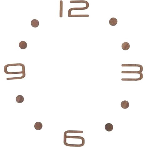 Gadpiparty Kit d'horloge en bois de noyer noir à monter soi-même avec chiffres arabes pour horloges murales, chiffres lisés, pièces décoratives élégantes pour la maison et le bureau