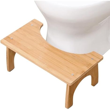 SUNOYA Tabouret de toilette en bois antidérapant pour adulte - Portable dans la salle de bain (1/5)