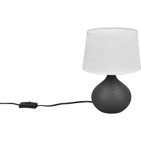 Lampe de table MARTIN brune céramique E14 29cm IP20