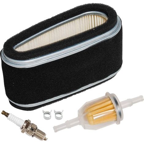 JJDD Carkio 11013-2110 Luftfilter mit Vorfilter-Zündkerze Kraftstofffilter-Einstellsatz für Kawasaki FC400V FC420V 14 PS 4-Takt-Motor-Rasenmäher-Motorwartungssatz (1er-pack) (1/5)
