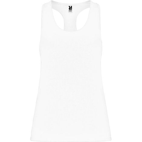 Camiseta deportiva transpirable con espalda estilo nadadora AIDA L Blanco