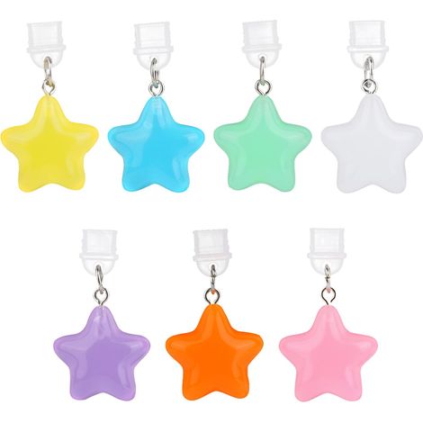 Lot de 7 bouchons anti-poussière, en forme d'étoile fluorescente, jolis caches pour port USB-C pour liseuses électroniques (1/5)