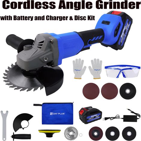 115mm 21V Meuleuse d'angle sans fil Meuleuse & batterie Li-ion