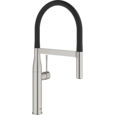 Grohe – Mitigeur monocommande évier avec douchette métal – Bec orientable 360° – Cartouche céramique 28 mm – Limiteur de débit – 30294DC0
