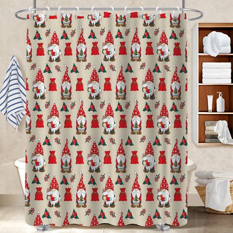 Voile de douche polyester 180x180 À œillets renforcés séparation douche pour maison de vacances au bord de la mer (1/5)