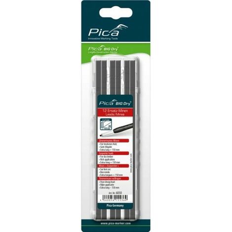 Pica-Marker Zimmermannsminen BIG Dry Graphit 12 Stück