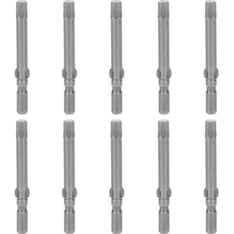 10-teiliges Set elektrischer Schraubendreherbits, Sechskantaufnahme, magnetisch, S2-Legierungsstahl, 5 mm