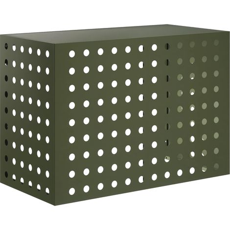 Air Conditioner Cover Olive Green 100 x 50 x 70 cm Steel vidaXL