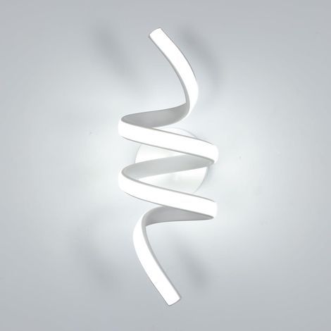 Applique Murale Intérieure LED, 24W Lampe Murale LED Creative Incurvée Design, Éclairage Luminaire Mural Moderne pour Salon Chambre Couloir Escalier, 6500K Lumière Blanche Froide (1/5)