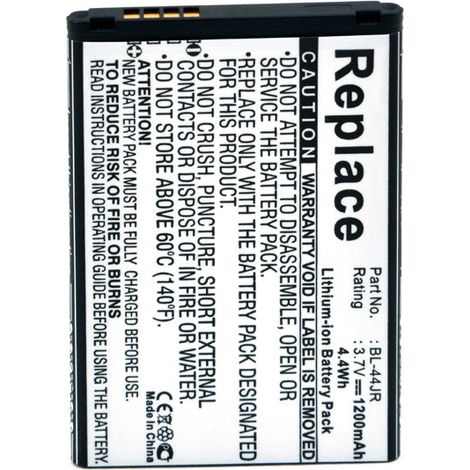 NX - Batterie téléphone, smartphone, GSM pour LG 3.7V 1200mAh - BL-44JR (1/4)