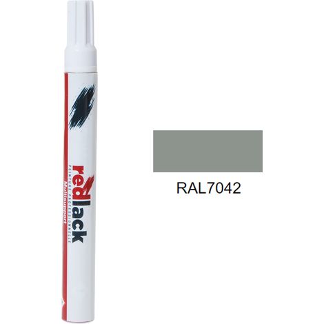 Feltro Vernice per ritocchi 8 ml – RAL 7042 – Grigio traffico A – lucida – multisupporto – Redlack