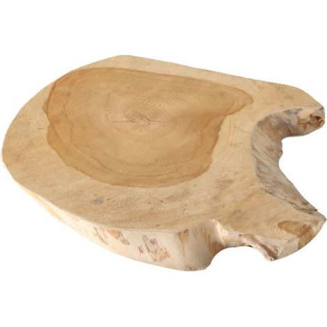Rondelle de bois teck naturel pour décoration de table – Diamètre 32cm – Unique et authentique – Idéal pour mariage et événements – Wadiga