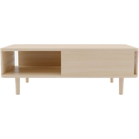 Table Basse Design "Hillen" 125cm Naturel (1/3)