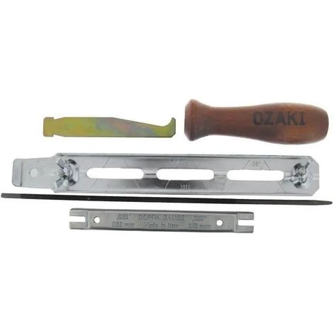 Schärfset Ozaki sharpening kit Feile Messgerät Holzgriff