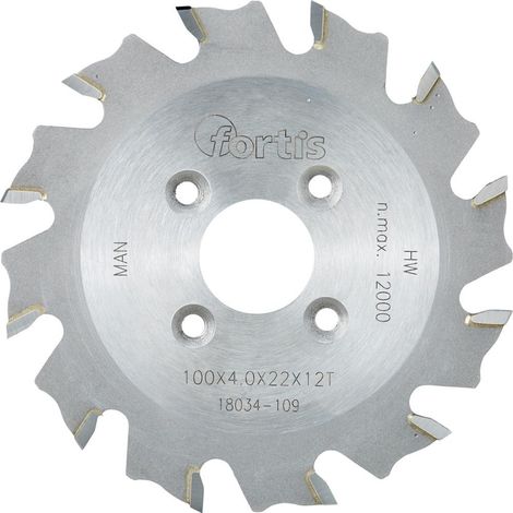 Fortis HW-Lamellen-Nutfräser 100 x 4 x 22 Z12W (1/2)