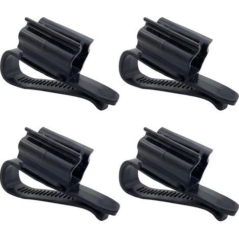 Collier de Fixation Support Tuyau Eau Noir (1/5)