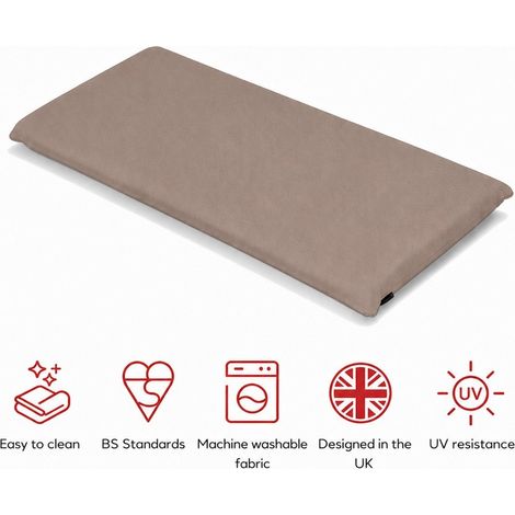 SP 2 Seater Bench Pad Cushion - L116 x W48 x H6 cm - Taupe