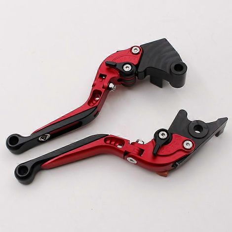 Accessoires moto : Klaxon de frein modifié, guidon Kawasaki Z125, levier d'embrayage pro, levier de démarrage au frein (rouge) (1/5)