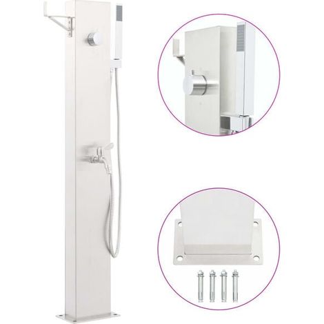 Robinet de douche de jardin en acier inoxydable de 110 cm (1/5)