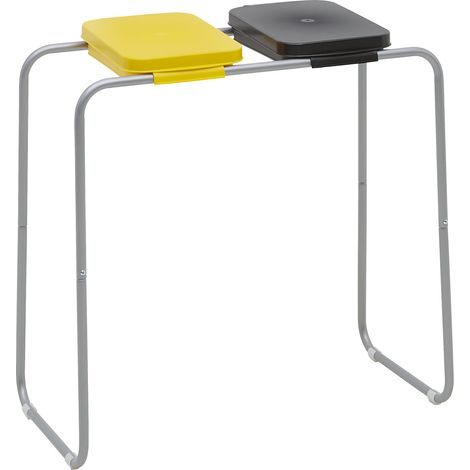 eurokraft basic, Support en acier pour sacs-poubelle avec (1/3)