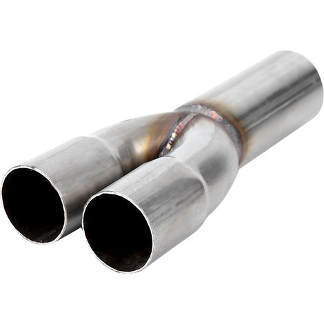 Collecteur de fusion échappement acier inox double admission 1.5'' ID simple sortie 1.75'' OD (1/5)