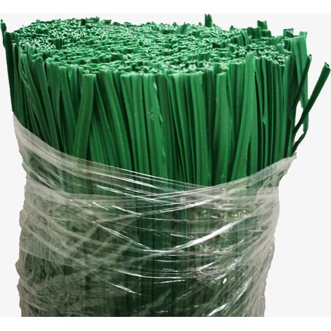 Direct Filet – Liens plastiques armés pour végétaux – Longueur 15cm – Couleur verte pour palissage discret – Botte de 1000 liens