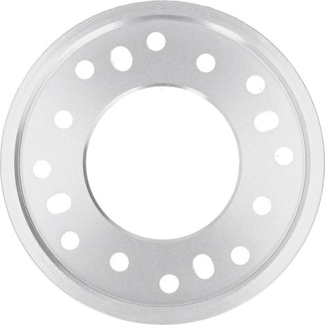 La poulie menée tourne de manière fluide et silencieuse. La transmission par courroie élastique protège la machine. (1/4)