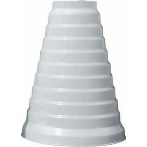 Paralume moderno in ferro battuto cavo con copertura removibile. Compatibile con lampadine E27 ed E26. Dimensioni: 20 x 11,5 cm. Facile installazione. (1/4)