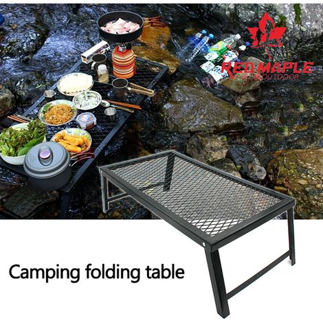 Robuster, klappbarer Campinggrill aus Stahl zum Kochen über offenem Feuer, tragbarer Grill für Lagerfeuer im Freien (1/5)