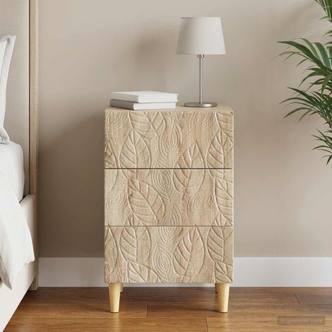 vidaXL Mesita de Noche Roble Sonoma 43 x 39,5 x 66,5 cm (1/5)