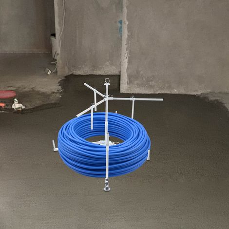 YISSALE - Réservoir pour tuyaux de chauffage au sol galvanisés, rouleau pour tuyaux de chauffage au sol, réservoir pour rouleaux de tuyaux, modèle indépendant 200 kg/440,92 lb avec poche de rangement (1/5)