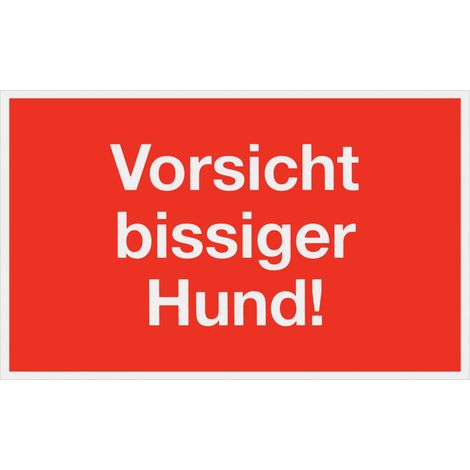 Conmetall Hinweisschild Vorsicht bissiger Hund 25 x 15 cm
