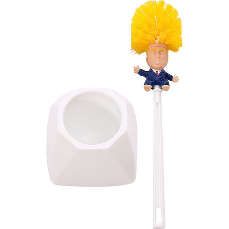 Tragbares Hand-Toilettenbürsten-Set mit Halterung zur Badreinigung (03)