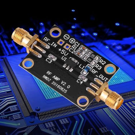 Amplificateur Faible Bruit LNA 0,01-4GHz 21dB pour Radioamateur Récepteur SDR RTL Module (1/5)