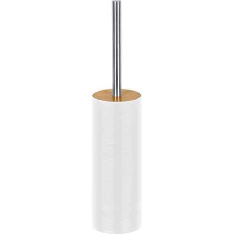 Kleine Wolke WC-Bürstenhalter Kyoto Weiß 9 x 40cm rund stehend Bambus Toilette