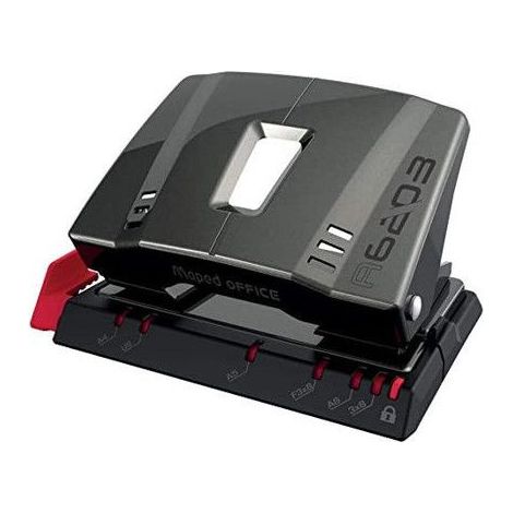 Perforateur - MAPED - Advanced A6203 - Capacité 20 feuilles - Couleur taupe - Métal avec réglette (1/4)