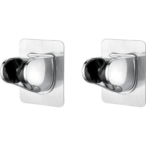 royaluxe - Support Douche Sans Percage Colle 3M- Support Pommeau de Douche Universel, Réglable (45°), Support Douchette Mural Charge Jusqu'à 18 kg, pour Pommeau de Douche Douchette Salle de Bain, Chro (1/5)