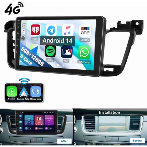 Autoradio Android 4G WIFI Carplay 6+128G GPS WIFI pour Peugeot 508 (2011-2018) - 6+128G