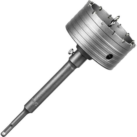 Scie Cloche Beton Couronne de Forage 110mm SDS Plus M22 Filetage Couronne Carotteuse Foret Tige 220mm Foret Pour Scie Murale Set de Scies Cloche pour Maçonnerie Pierres Naturelles Grès Marbre (1/5)