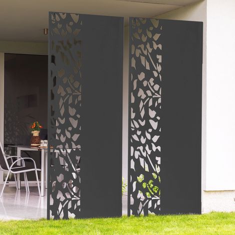 150 x 50 CM FLOWER panel decorativo universal, gris, semiperforado en el lateral